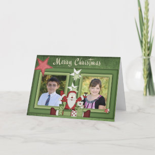 KRW Country Santa Custom Photo Holiday Card