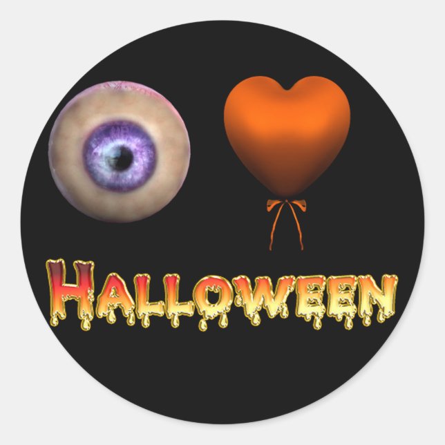 KRW Creepy I Love Halloween Sticker (Front)