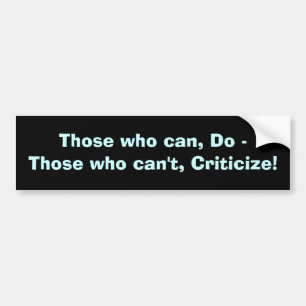 KRW Criticise Bumper Sticker