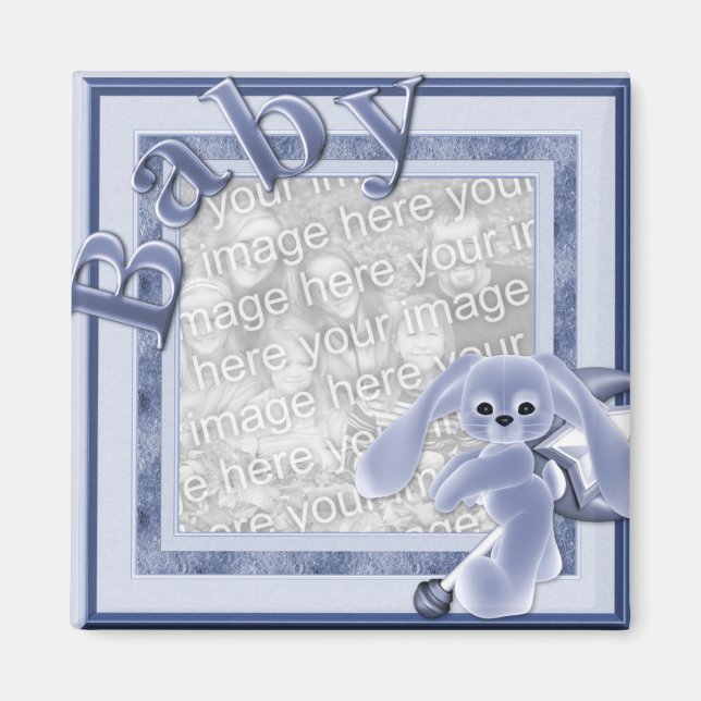 KRW Custom Baby Boy Photo Magnet (Front)