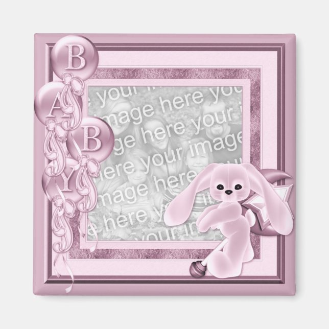 KRW Custom Baby Girl Photo Magnet (Front)