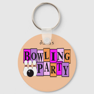 KRW Custom Bowling Birthday Party Key Ring