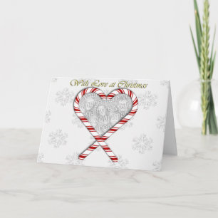 KRW Custom Candy Cane Photo Frame Holiday Card