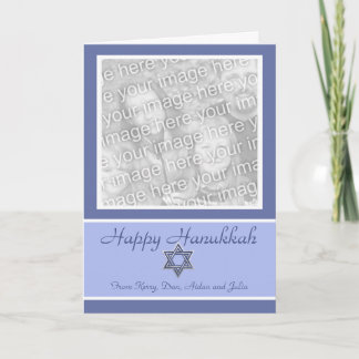 KRW Custom Happy Hanukkah Photo Frame Holiday Card
