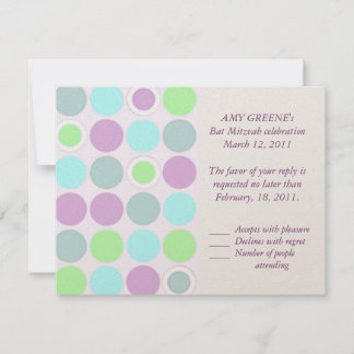 KRW Custom Modern Spots Bat Mitzvah Response Card