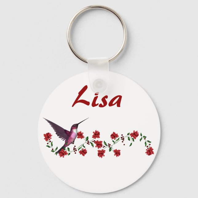 KRW Custom Name Hummingbird Key Ring (Front)
