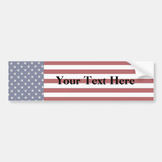 KRW Custom Text American Flag Bumper Sticker
