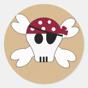KRW Cute Pirate Skull and Crossbone Stickers