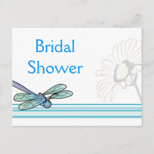 KRW Dragonfly Custom Bridal Shower Invitation Postcard