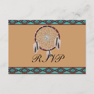 KRW Dreamcatcher Native American Wedding RSVP Card