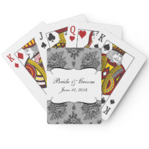 KRW French Black Lace Custom Wedding Favour Cards