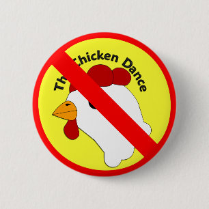 KRW Funny No Chicken Dance Wedding 6 Cm Round Badge