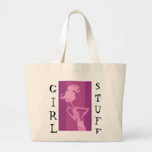 KRW Girl Stuff Fuschia Tote Bag