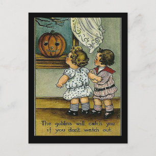 KRW Goblins Will Get You Vintage Halloween Postcard