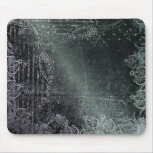 KRW Gothic Mood Watercolor Floral Grunge Mouse Mat