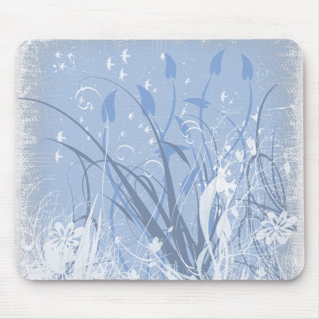 KRW Grunge in Blue Take 2 Mouse Mat (Front)
