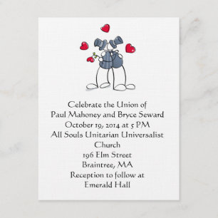 KRW Happy Grooms Gay Marriage Custom Invitation