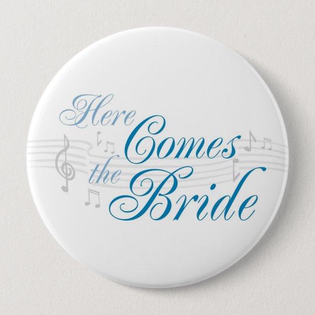KRW Here Comes the Bride Button - Pin (Front)