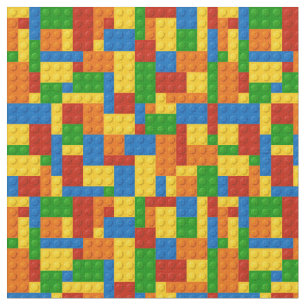 KRW Kids Colourful Brick Building Blocks Fabric