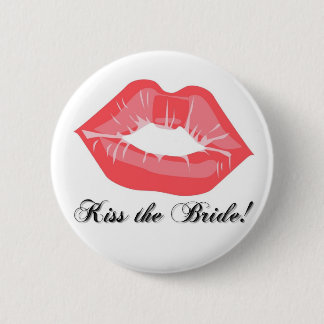 KRW Kiss the Bride Button Pin