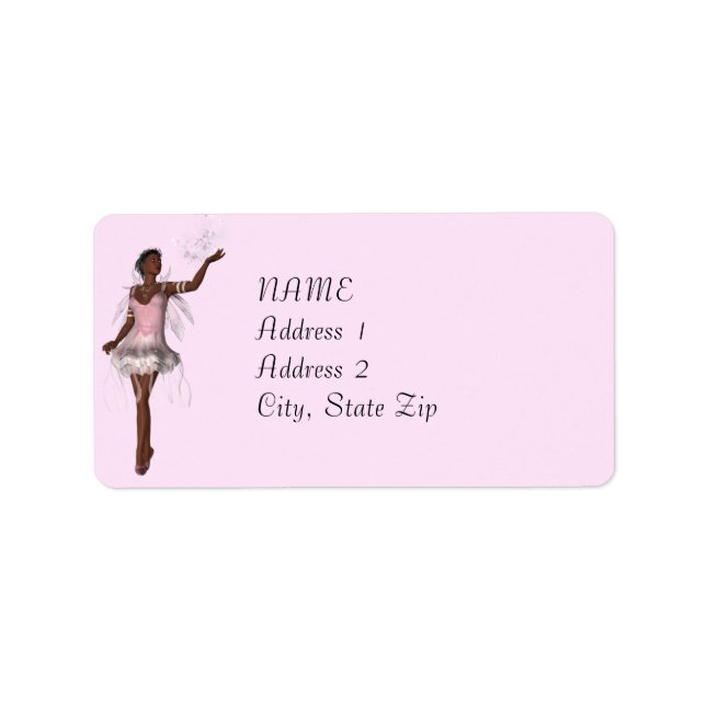 KRW Lana Fairy Fantasy Custom Pink Address Label (Front)