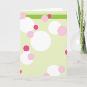 KRW Lime and Pink Dots Blank Card