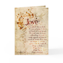 KRW Love Is Corinthians Wedding Invitation Ecru