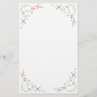 KRW Lovely Pink Floral Stationery