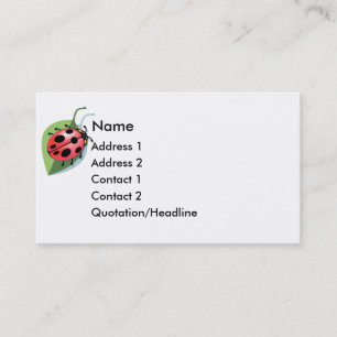 KRW Lucky Ladybug Business Card