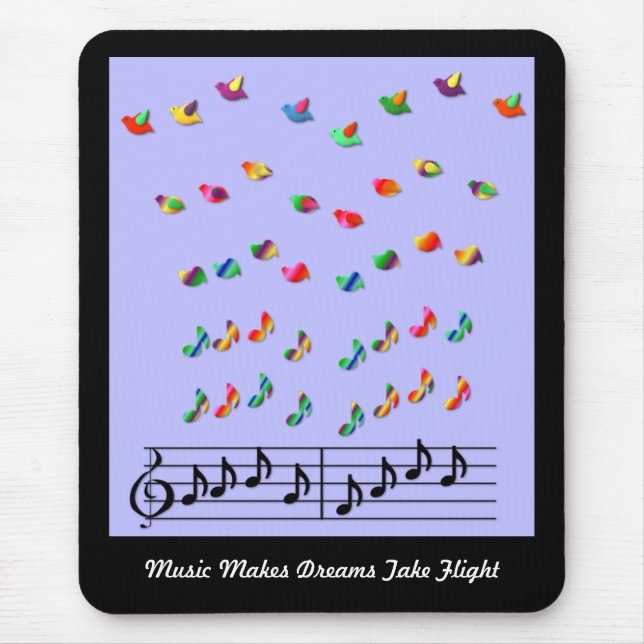 KRW Music Makes Dreams Take Flight Mouse Mat (Front)