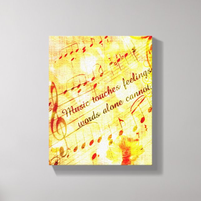 KRW Music Touches Feelings Parchment Canvas Art (Front)