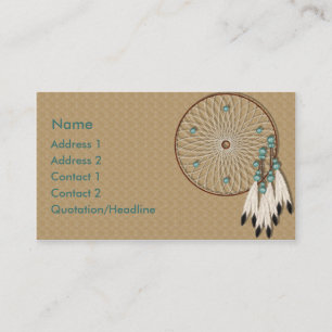 KRW Native American Dreamcatcher Custom Business Card