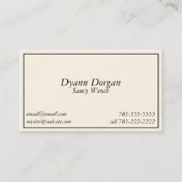 KRW Novelty Joke Saucy Wench Business Card