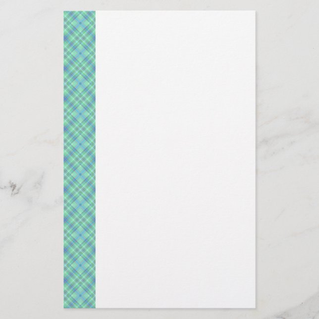 KRW Ocean Plaid Stationery (Front)