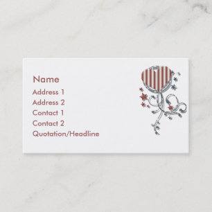 KRW Patriotic Heart Business Card