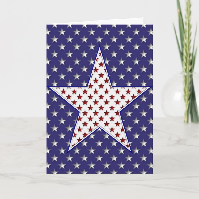 KRW Patriotic Stars Note Card (Front)