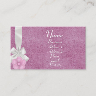 KRW Pink Ribbon and Polka Dots Business Card