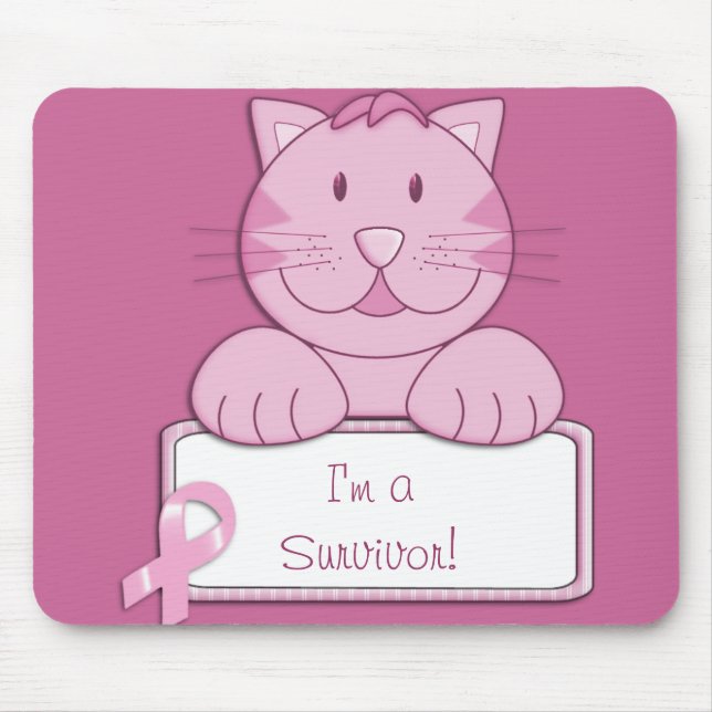KRW Pink Ribbon survivor Mouse Mat (Front)