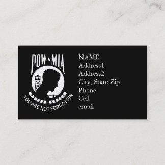 KRW POW/MIA Custom Business Card