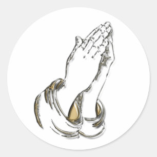 KRW Praying Hands 3 Inch Stickers