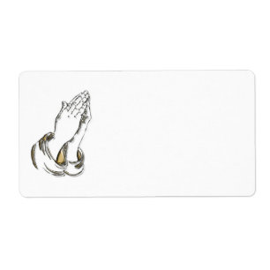 KRW Praying Hands Blank Shipping Labels