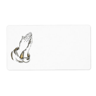 KRW Praying Hands Blank Shipping Labels