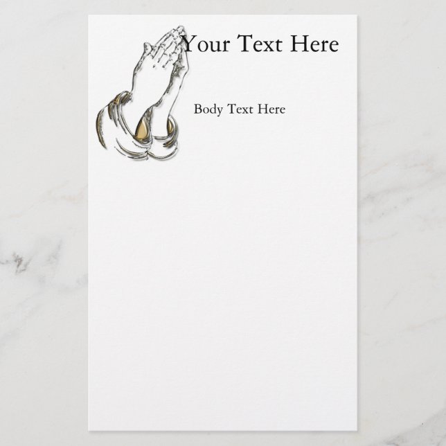 KRW Praying Hands Medium Flyer Template (Front)