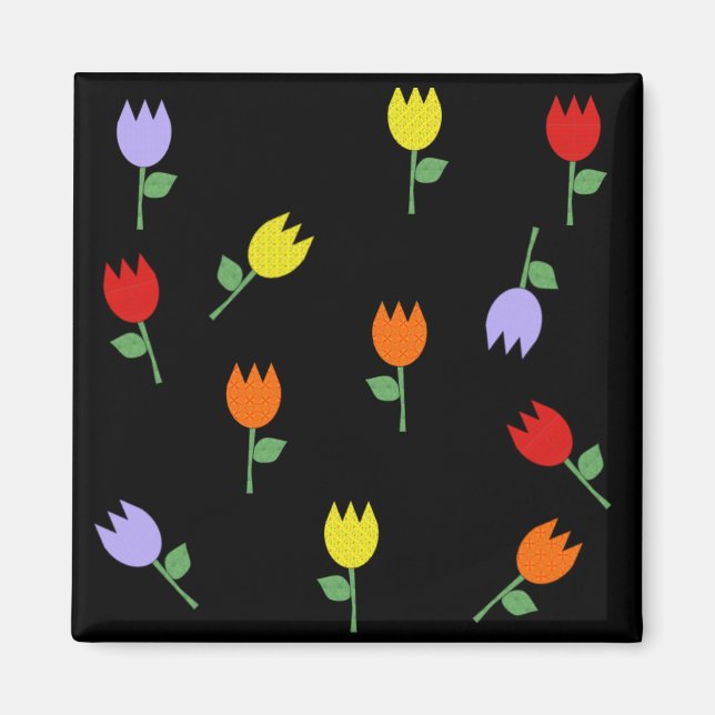 KRW Pretty Tulips Magnet (Front)