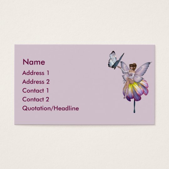 KRW Purple Flower Fairy Business Card