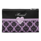 KRW Purple Jewel Heart Name Small Cosmetic Bag