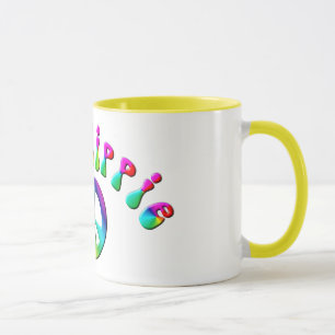 KRW Rainbow Old Hippie Peace Sign Mug