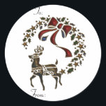 KRW Reindeer Stencil To and From Stick on Tags<br><div class="desc">KRW Reindeer Stencil Stick on Tags.  Fabulous stickers to use as gift tags for your holiday presents.</div>