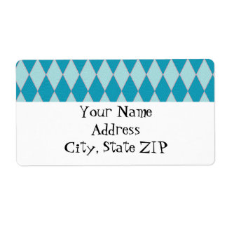 KRW Retro Blue Diamond Custom Shipping Label