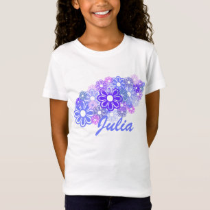 KRW Retro Flower Bunch Custom Name T-Shirt